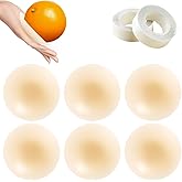 KSang Double Sided Sticky Pasties Nipple Covers - 3 Pairs Silicone Reusable Adhesive Breast Petals for Women Beige
