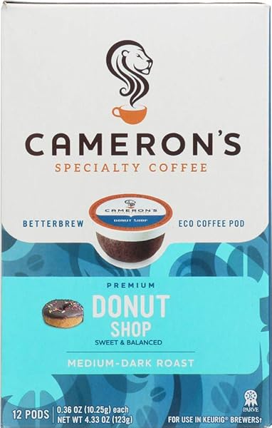 CAMERONS COFFEE KHFM00274319 DONUT SHOP COFFEE – 4.33 OZ, 12 COUNT