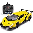 FMT 1/24 Scale Lamborghini Veneno Car Radio Remote Control Sport Racing Car RC, Yellow