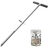 36" Soil Sampler Probe,Stainless Steel Soil Sampler Tool,Soil Core Sample Bags Soil Probe Tester, T-Handle Soil Test Kit Soil Probe with Foot Pedal for Soil Sampling Garden Lawn Farm