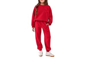 Arshiner Girls Clothes 2 Piece Fashion Fall Outfits Oversize Pullover Sweatshirt and Sweatpant Sweatsuit Sets with Pockets