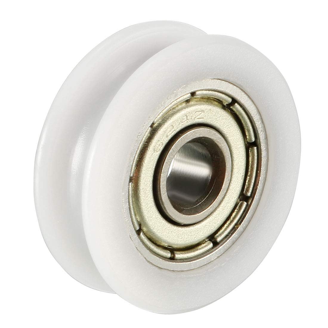 sourcing map 4pcs 1.5mm Deep Metal U Groove Guide Bearing Pulley Rail Ball Wheel 4x18x6mm