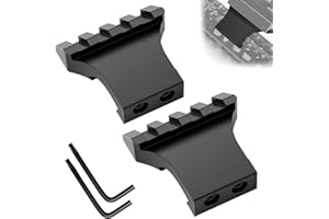 ANOVO 45 Degree Offset Rail Mounts,Offset Picatinny Rail Mount Low Profile Weaver Aluminum Angled Rail Adapter & Allen Wrench