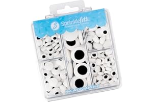 Sweets Indeed Halloween Eyeball Tacklebox – 2.53 oz Assorted Candy Eyeballs for Baking & Decorating – 18mm, 10mm & 3mm Edible Eyes for Cookies, Cupcakes & Cakes