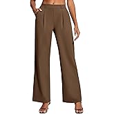 Ewedoos Dress Pants Women Wide Leg Woman Stretchy Work Pants Casual Trousers Slacks for Women Pull On Business Outfits