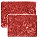 Sweet Home Collection Bath Set 2 Piece Butter Chenille Noodle Soft Luxurious Rugs Absorbent Non Slip Latex Back Microfiber Bathroom Mat, ((1) 17