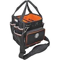 Klein Tools 5541610-14 Tool Bag with Shoulder Strap Has 40 Pockets for Tool Storage and Orange Interior
