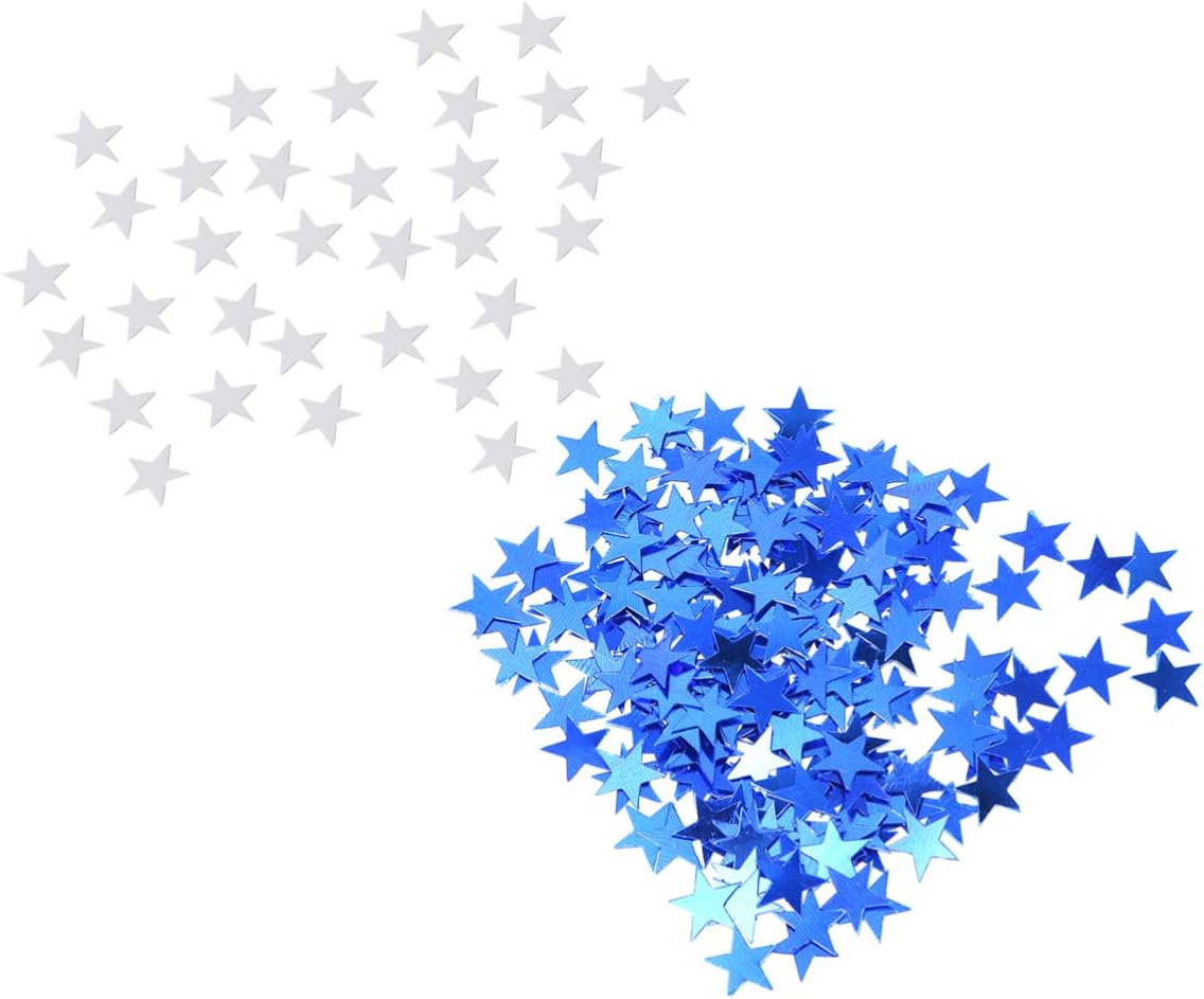 STOBOK Pentagram Confetti Small Sequin Star Shape Party Table Scatter Decorations Blue Silver Mini Glitter Sprinkles for Birthday Wedding Festival Celebration - Image 4