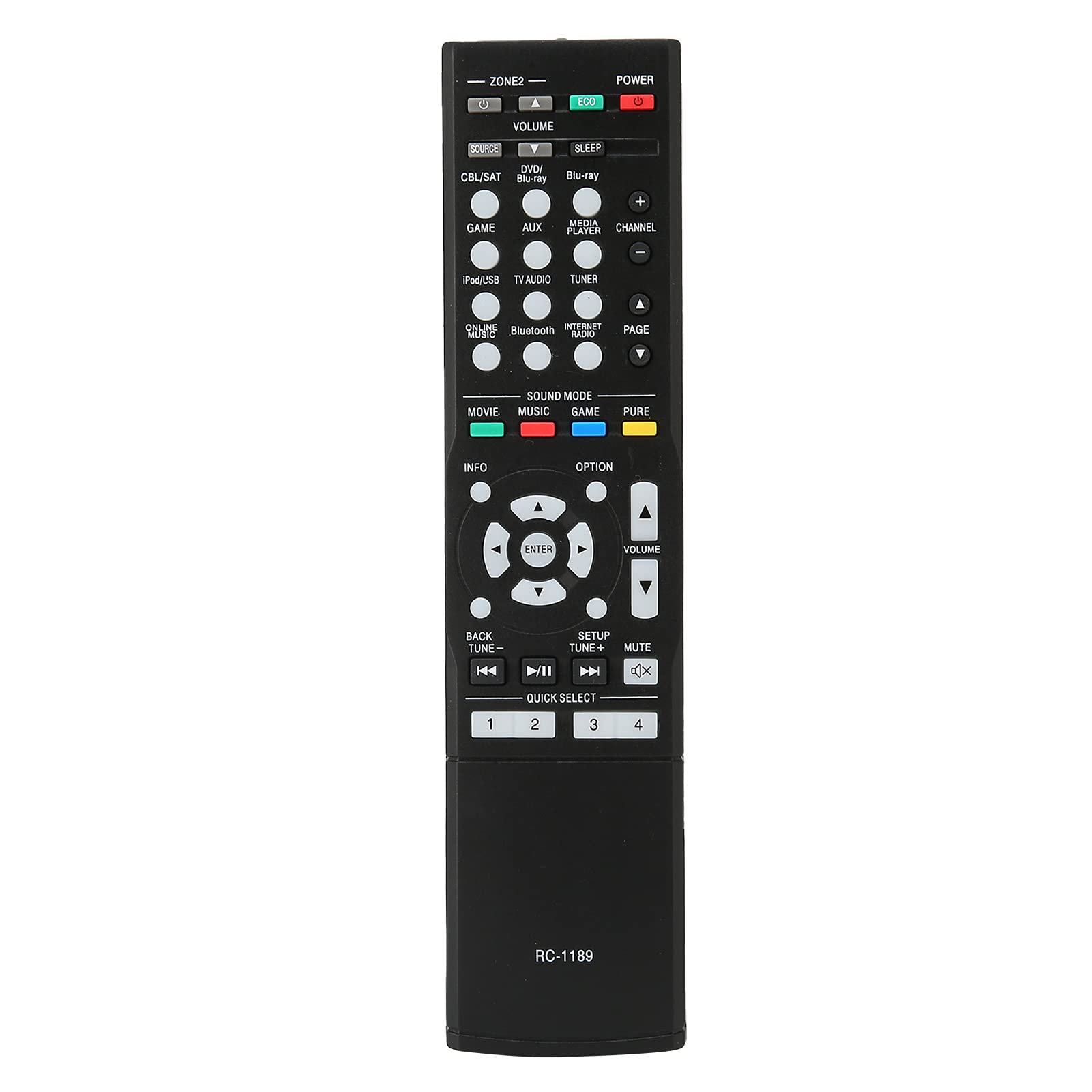 Annadue Smart TV Controller RC-1189 AV Receiver Remote Control for Denon AVR‑S720W AVR‑S700W RC‑1181 AVR‑S710W AVR‑X1100W AVR‑X1200W, No Need to Program, Easy to Use
