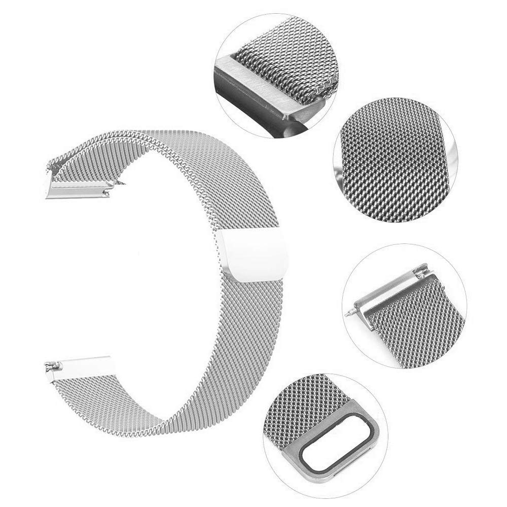 ChicGuide Fitbit Versa Armband, Milanese Fitbit Versa Ersatzarmband Edelstahl Fitbit Versa Armbänder (Silber, Small)