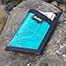Flowfold Recycled Sailcloth Minimalist Slim Front Pocket Card Holder Wallet - Light Weight - Made in The USA - Cyan