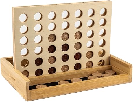 PANDOO- 4 en Raya-Juegos de Bambu Mesa, Multicolor (00992): Amazon.es: Juguetes y juegos