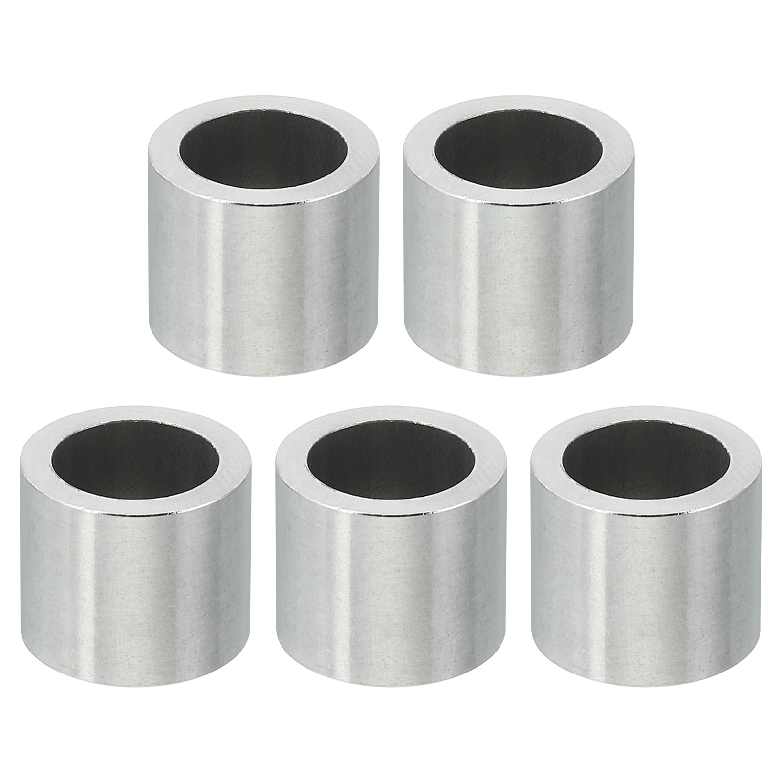 PATIKIL M10 Stainless Steel Spacers, 5 Pcs Metal Spacer Stainless Steel 10.2mm ID x 14mm OD x 12mm L Spacer Screw Standoff Round for 3/8" M10 Screw Bolts