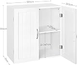 Yaheetech Wall Cabinet Kitchen Storage Cupboard 60x31x60cm White view 3