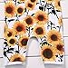 Newborn Baby Boys Girls Sleeveless Sunflower Button Romper Vest Sunsuit (12-18months, Yellow)