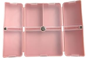 SPANSEE Knitting Crochet Notions Case, Stitch Marker Storage, Stitch Stoppers Organizer, Knitting Accessories, Portable Notion Organizer, 7 Compartments (Case Only)