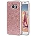 Galaxy S7 Case, Imikoko™ Rose Gold Luxury Hybrid Beauty Crystal Rhinestone with Gold Sparkle Glitter PC Hard Protective Diamond Case Cover for Samsung Galaxy S7 (Bling Rose Gold)