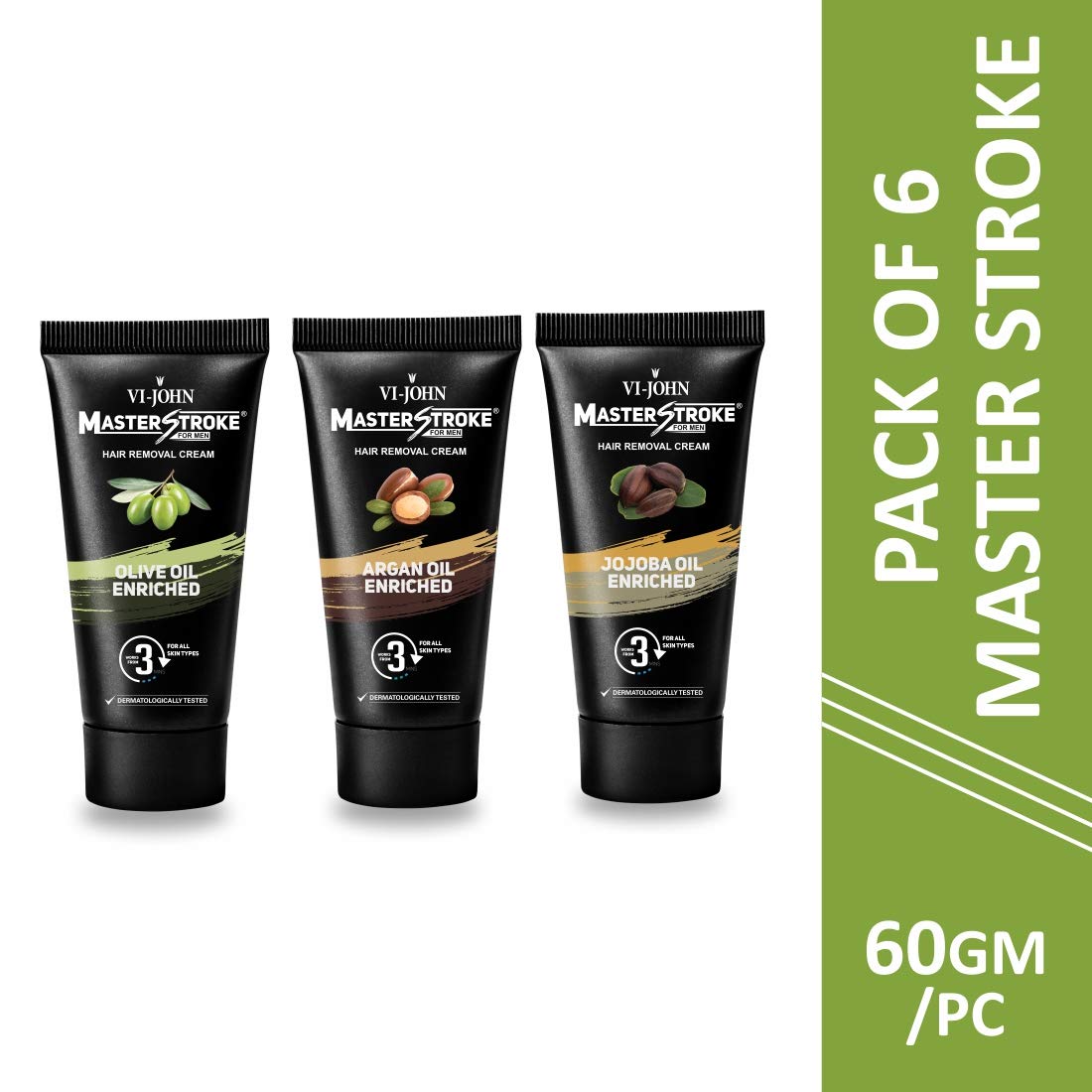 Vi John Master Stroke Oilve Jojoba Argan Oil Men Hair Removal