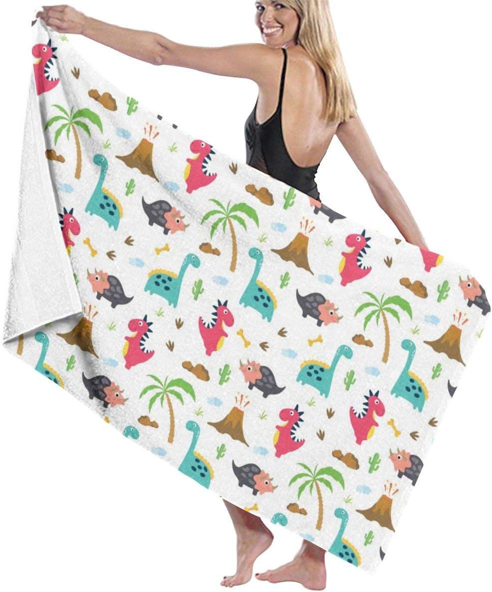 Kidhome Microfiber Beach Towels, Small Cute Dinosaur Pool