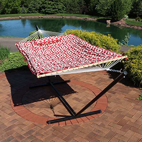 Sunnydaze Rope Hammock with Stand Combo 275Pound Capacity Includes