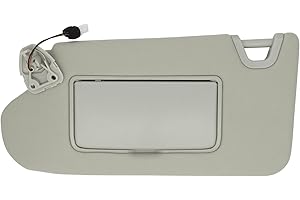 CRAZYPARTS Driver Left Side Sun Visor Replacement Compatible with Nissan Altima 2013 2014 2015 2016 2017 2018 with Light Switch 96401-3TA2A Color Grey