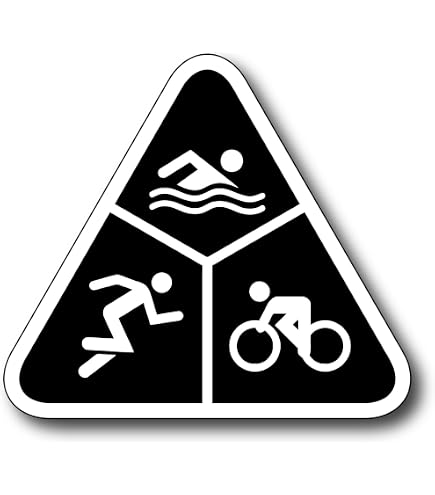 Adesivo Triathlon Sticker JDM - Nuoto, Corsa, Bici - Prodotto In Germania