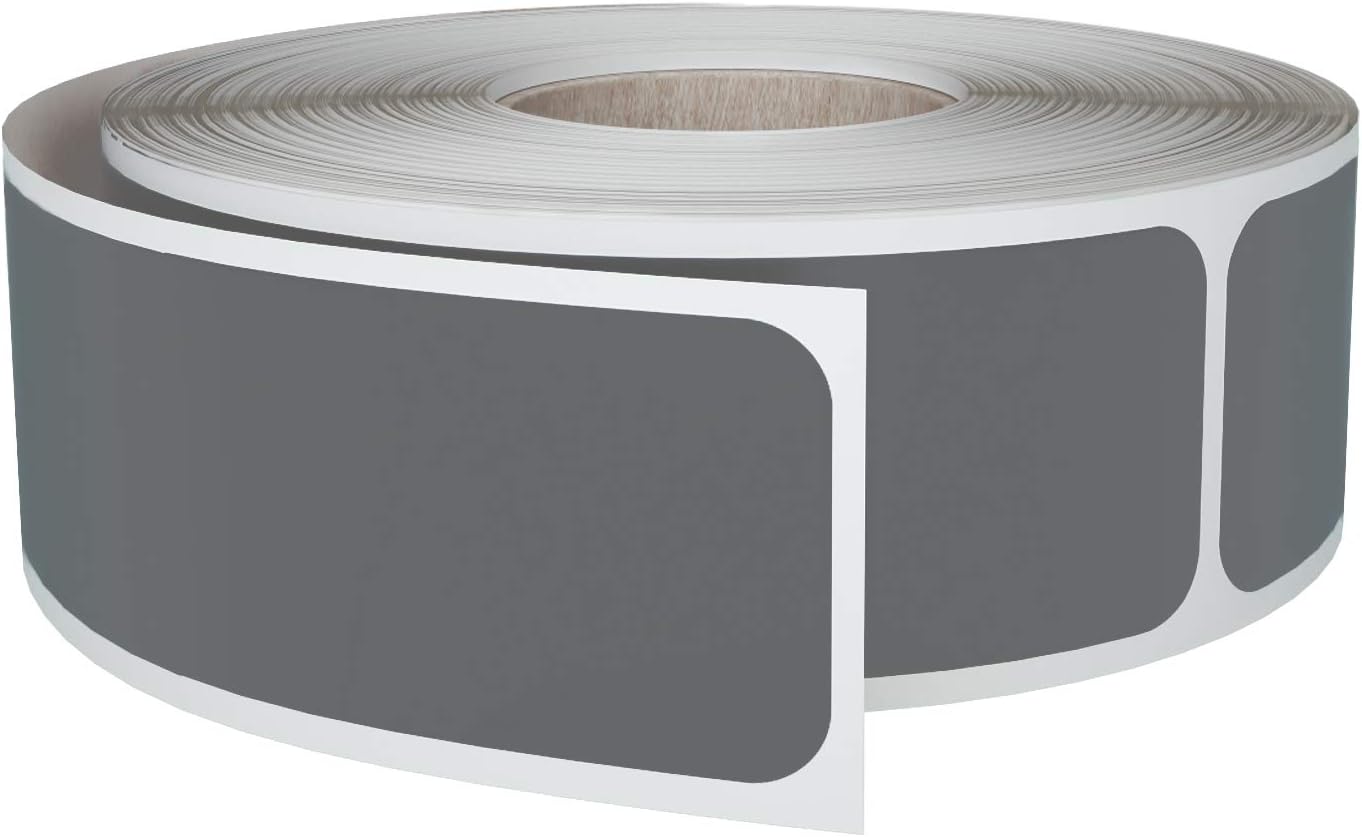 Royal Green Rectangle Label Stickers 3 x 1 inch (7.5cm x 2.5cm) Grey Sticker Roll - 250 Pack