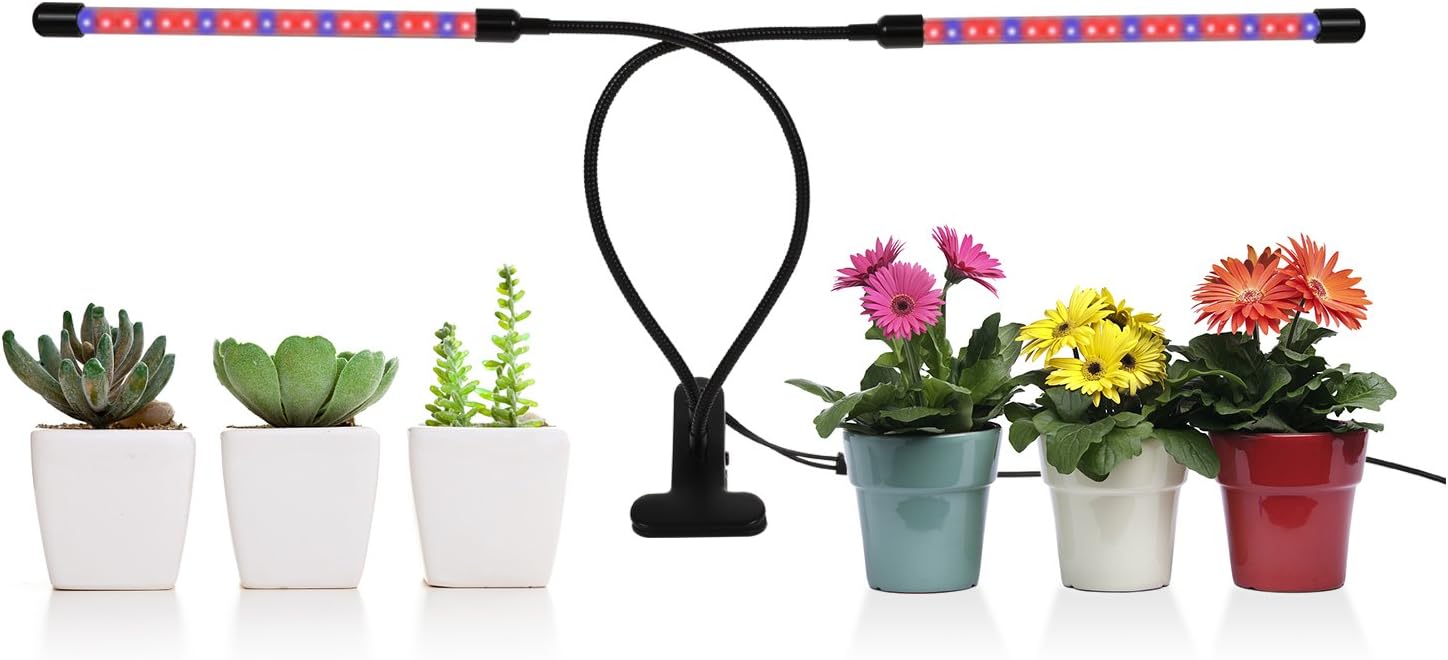 Grow Light for Plants, 20W TGGOUS 40 LED 9 Dimmable Levels Grow Lamps for Indoor Plants Flowers, 360 Degree Adjustable Gooseneck, 3/9/12H Timer, 3 Switch Modes [2018 Upgrade Version]
