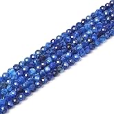 Natural Kyanite 4mm Faceted Round Beads Loose Beads 16 Inch for Jewelry Making Beads