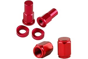 Thereisno Motorcycle Universal Aluminium Billet Tire Valves Stem Rim Lock Nut Cap Spacer Kit for Dirt Bike Motocross