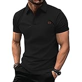 ZITY Mens Waffle Polo Shirts Casual Short Sleeve Texture Polo for Men Moisture Wicking Collared T-Shirt with Pocket