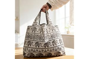 Reusable Shopping Bag for Grocery and Storage, Foldable Lightweight Polyester Tote Bag, Large Capacity Handbag, Suitable for 