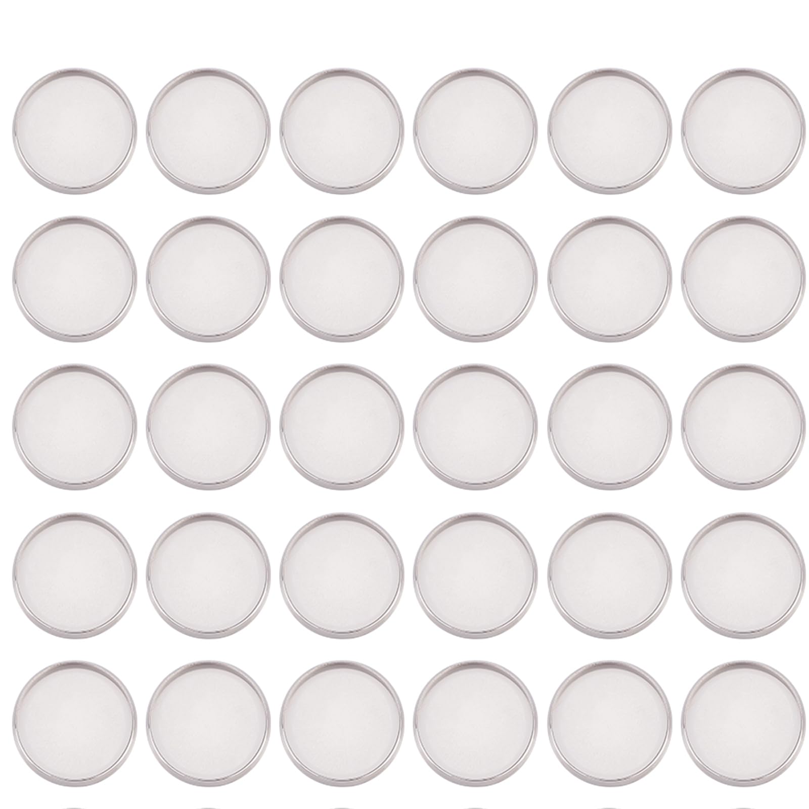 UNICRAFTALE About 100pcs 20mm Stainless Steel Pendant Cabochon Settings Flat Round Cabochon Blank Bezel Pendant Trays Metal Pendant Blank for DIY Earring Necklace Jewelry Making 22x2mm