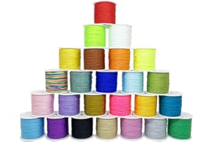 CHUNLIOU Nylon String for Bracelets, 25 Colors 1125 Yards Chinese Knotting Cord, 0.8 mm Nylon Cord for Jewelry Making, Beading, Necklaces, Kumihimo, Friendship Bracelets, Tassels and Craft