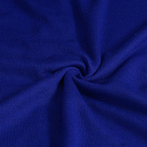 Mlide Womens Single-breasted Knit Deep V One Piece Jumpsuit,Bodysuit Stretch Long Sleeve Shorts Pants Playsuit(Blue,Small)