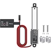 Justech 2"/50mm 42lbs/188N 12V Mini Linear Actuator IP54 Waterproof 5mm/s | 12V Electric Micro Linear Motion Actuator with Mounting Brackets, Limit Switch for Home Automation, Robotics, Window Opener
