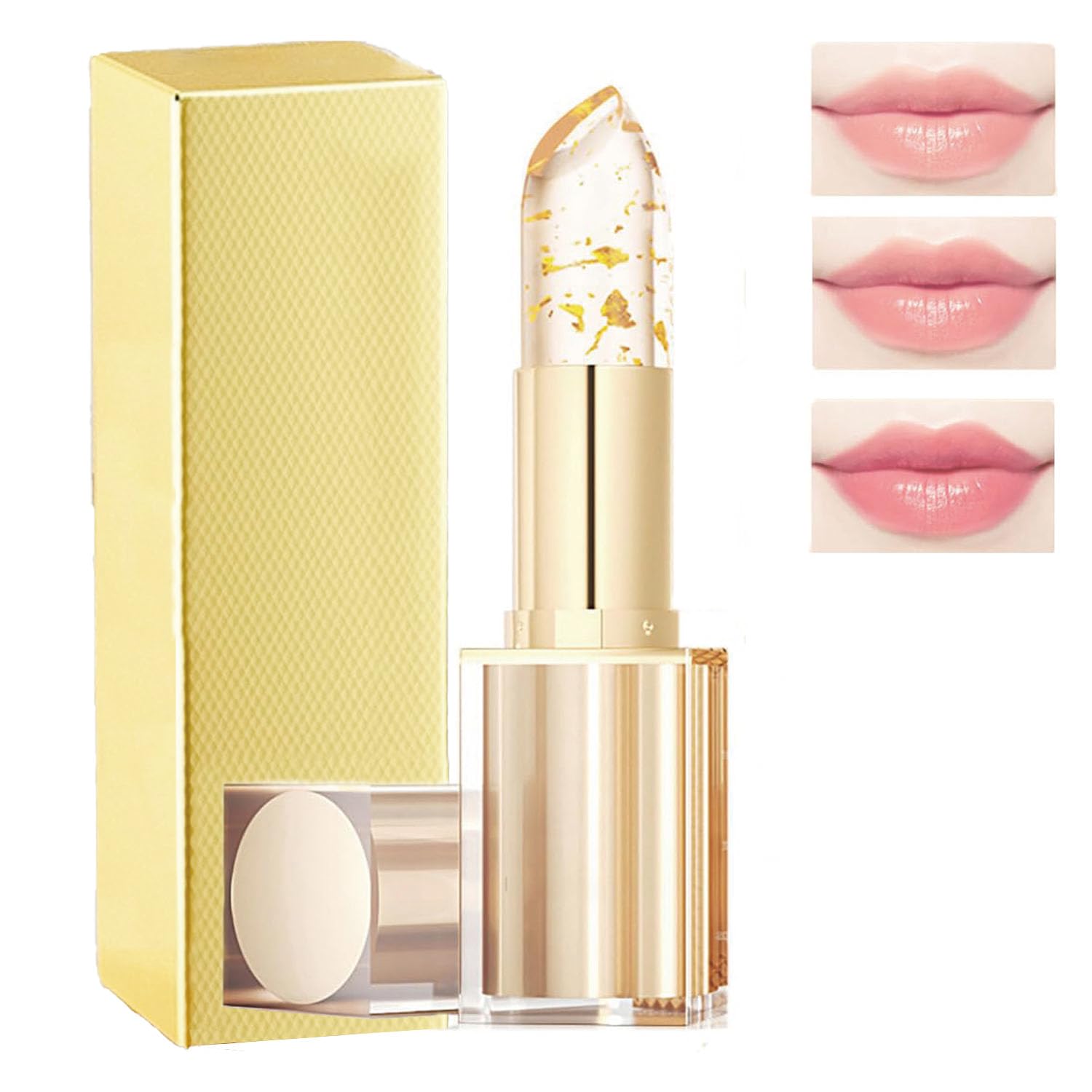 Photo 1 of STIEKIET Bymolia Transferproof Color Changing Lipstick, Color Changing Lipstick Gold Foil for Women, Long Lasting 24 Hours Moisturizing Glossy Shine Lip Gloss, Deep Nourishment