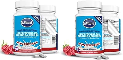 Milkaid Lactase Enzyme Chewable Tablets 2 Pack 120s Dairy Digestive Aid