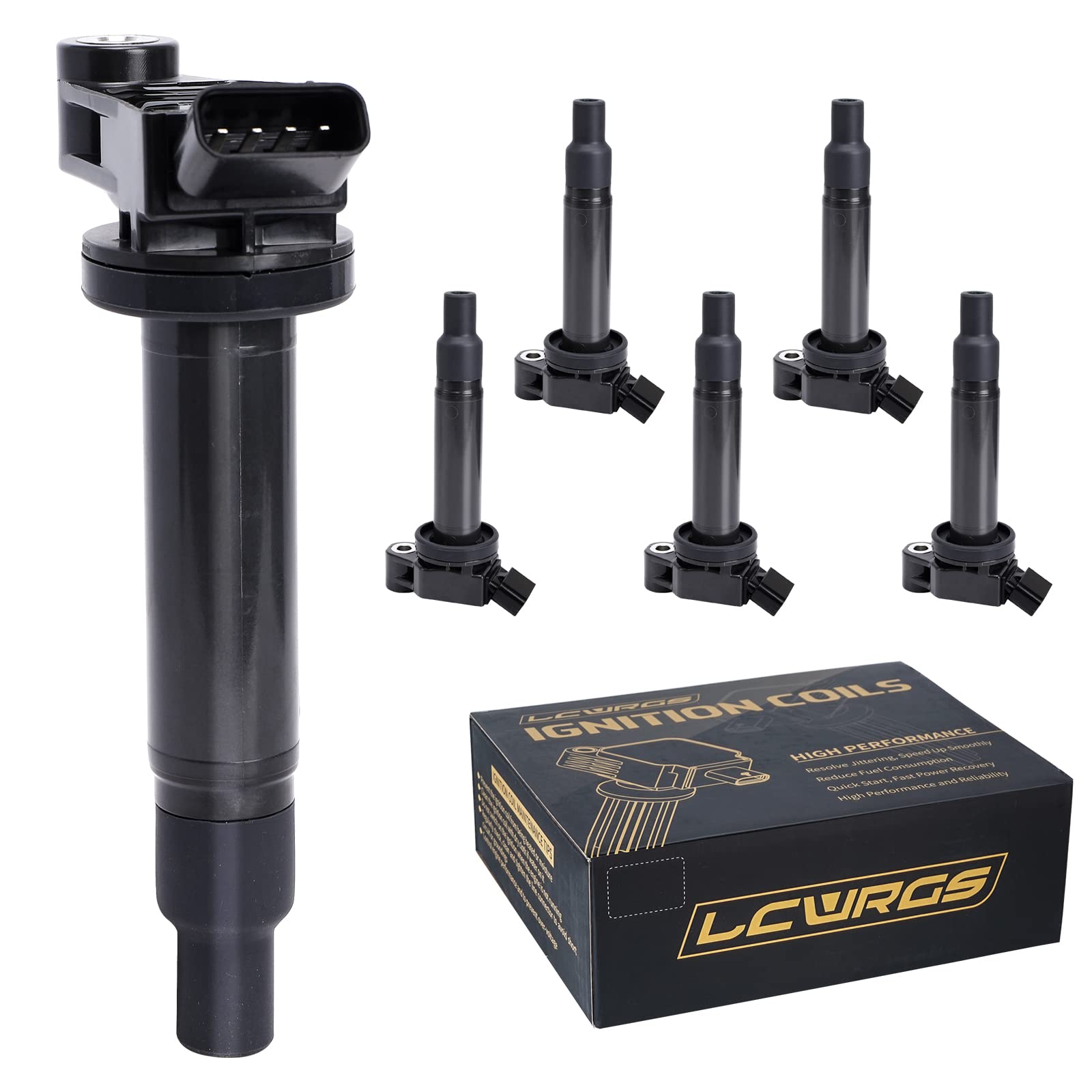 Photo 1 of Set of 6 Ignition Coils Fits for 3.0 V6 Toyota Sienna Highlander Camry Avalon Lexus ES300 RX300 1999 2000 2001 2002 2003 2004 2005 2006 2007 2008 Coil Packs Replaces# UF267 C1175