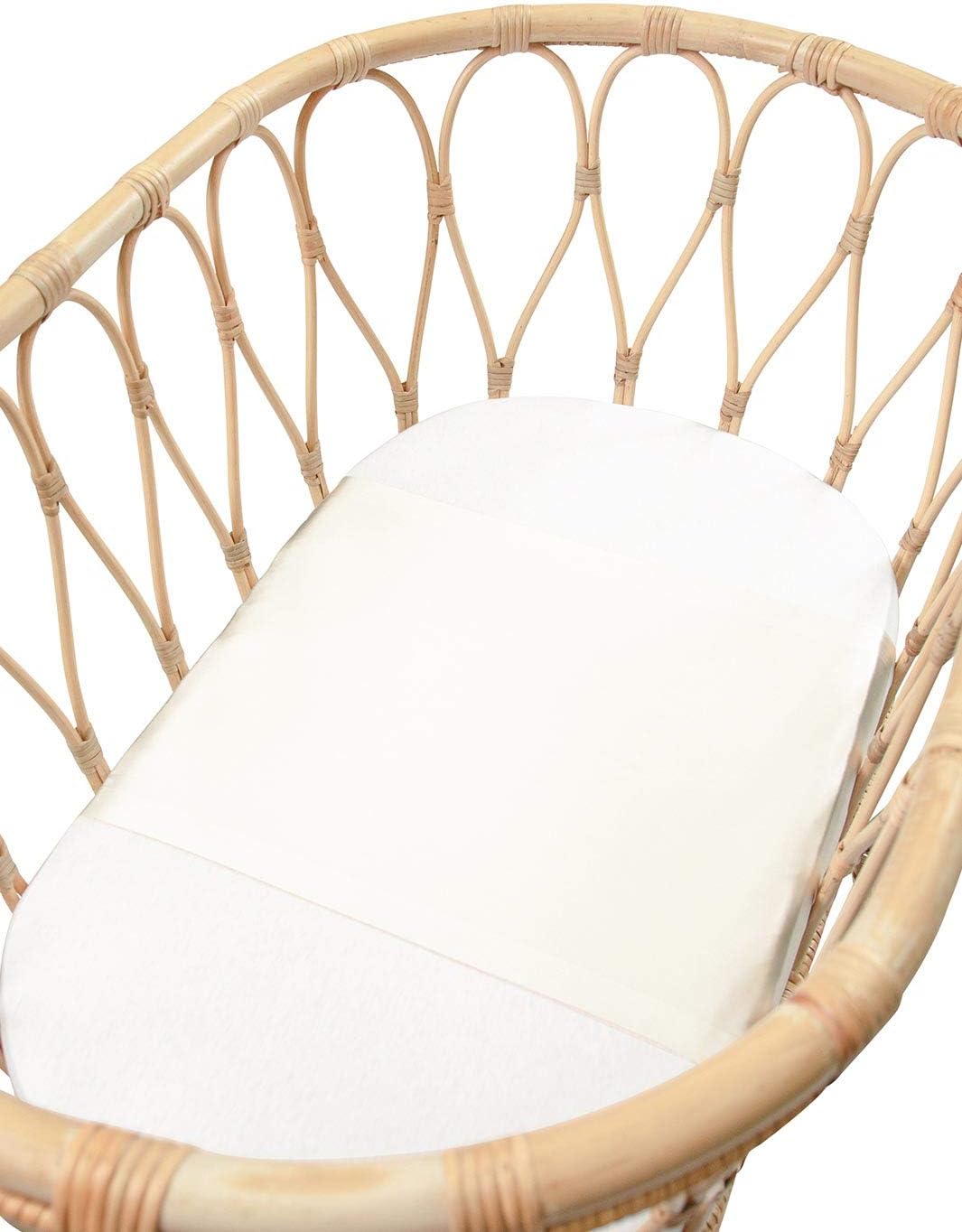 SLEEPY SILK - 25 Momme Mulberry Silk Sleeve for Bassinets | No More Baby Bald Spots or Newborn Hair Loss | Hypoallergenic and Perfect for Sensitive Skin | SIDS Safe Design | Ivory White