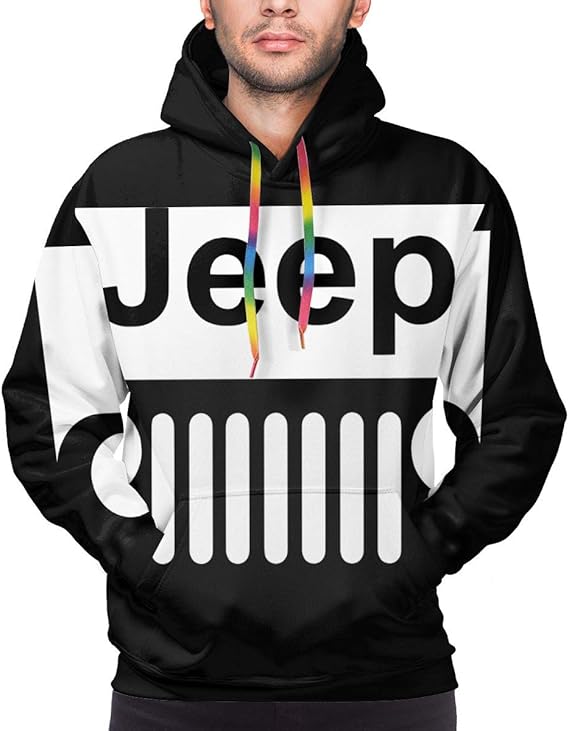 Amazon Co Jp Jeep ジープ Logo メンズ 新品 シンプル プリント パーカー 長袖 フード付き ゆったり 日常 上着 春 秋 冬 部屋着 運動着 服 ファッション小物