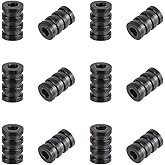 UNICRAFTALE 12Pcs Stainless Steel Column Spacer Beads Metal Grooved Tube Beads 6mm Diameter Loose Beads for DIY European Necklace Bracelet Jewelry Making