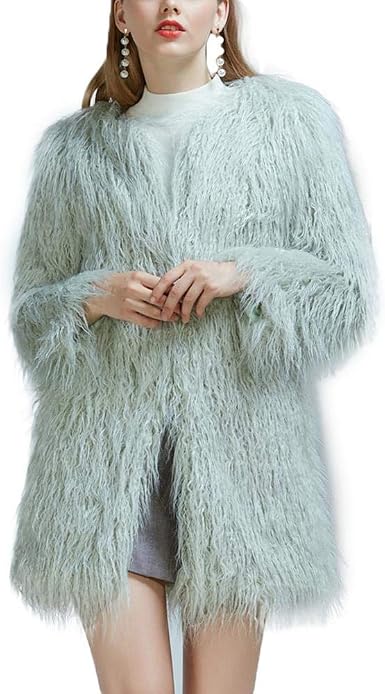 Amazon Com Ibelly Faux Fur Coat Jacket Long Coat Furry Long Hair