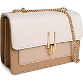 ZWI-player Color Block Crossbody Bags for Women Leather Purses Designer Satchel Handbags Shoulder Bag