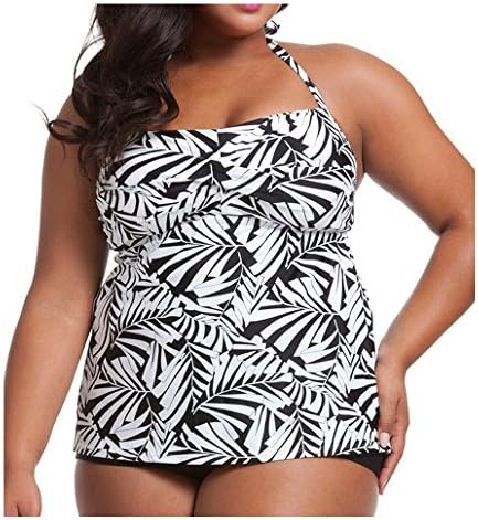 Collections By Catalina Women's Twist Bandeau Bikini Top With Underwire Support (Large, Tropical Sketch)