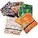 5 Pcs Chinese Silk Brocade Embroidered Jewelry Pouch Bag Coin Purses Gift Bag Zipper Pocket (Color 3)
