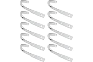 OTOTEC 10pcs Trailers Tarp Hook Replacement Part Zinc Plated Tailboard Rope Hooks Length 90mm Hole Distance 28mm Suitable for
