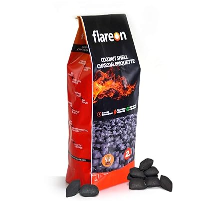 Flareon Coconut Shell Charcoal Barbecue Briquettes 2 kg