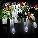 Lalapao Christmas Lights 2 Pack 30 LED Solar String Lights Water Drop Fairy String Outdoor Decorations Waterproof Home Decor Light Perfect for Xmas Tree Indoor Patio Lawn Garden Party Wedding (White)