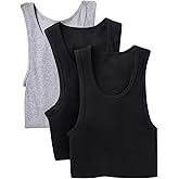 ToBeInStyle Men's 3 Pack Slim Fit Generous Length A-Shirts